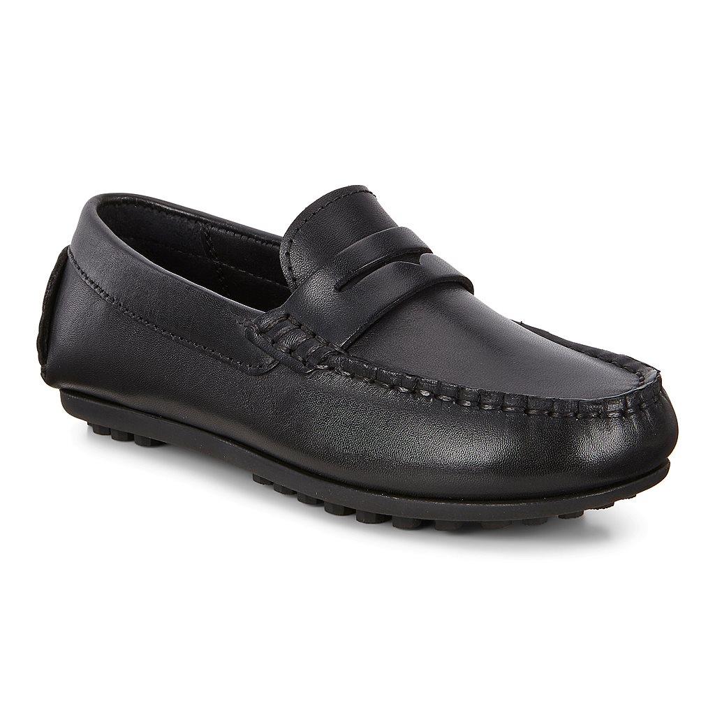 Ecco Hybridoc Girls Slip Ons Flats Shoes In Black Outlet - India CDW-158627